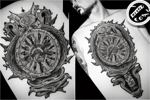Old world Distillation artwork and symbols tattoo idea