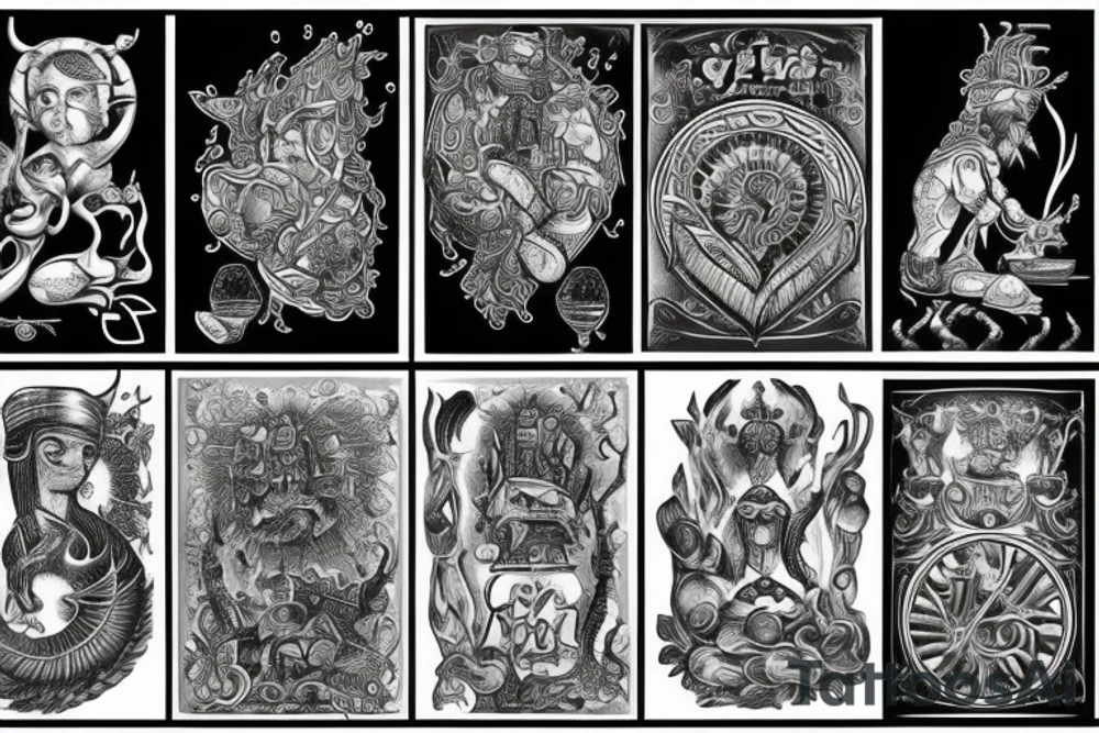Ancient Distillation artwork and symbols tattoo idea Ancient Distillation artwork and symbols tattoo idea