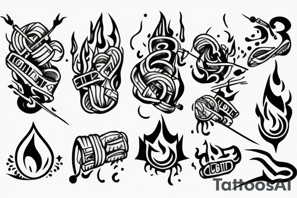 Campfire tattoo idea