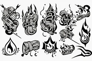 Campfire tattoo idea
