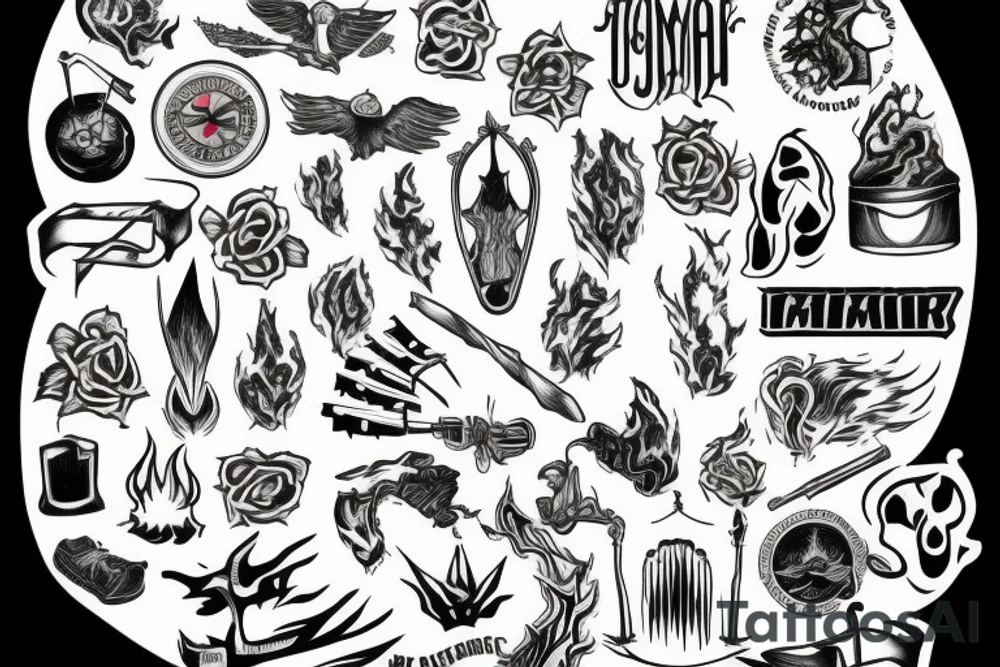 Campfire tattoo idea