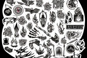 Campfire tattoo idea