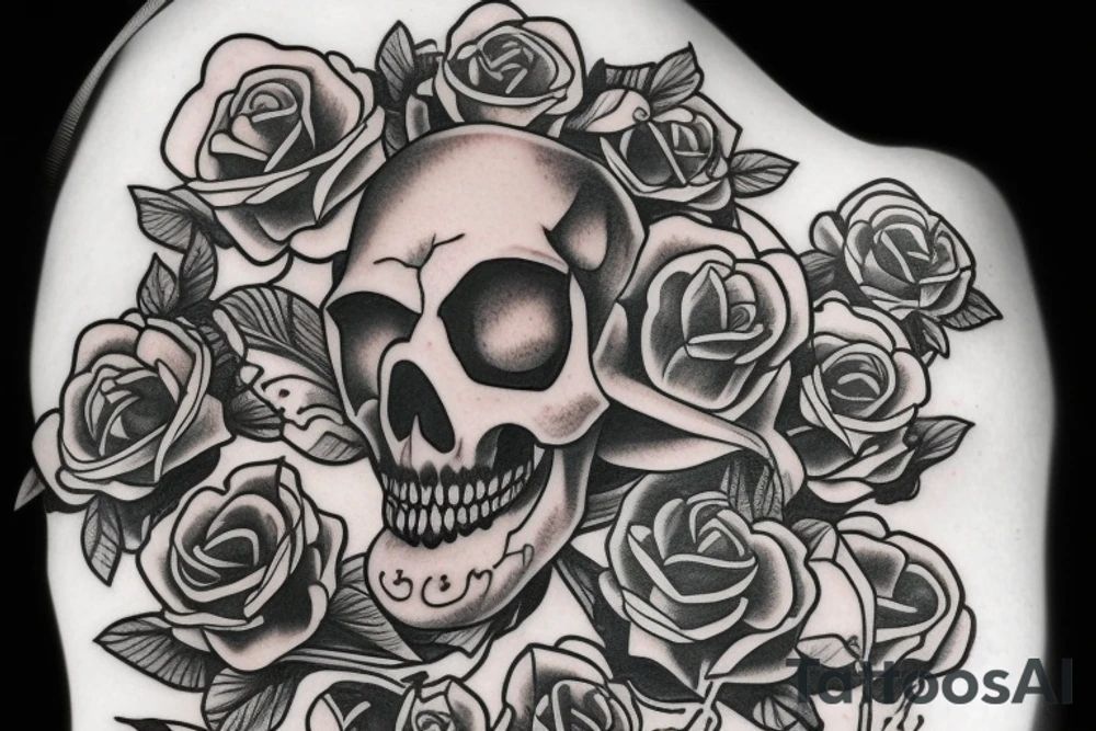 Skull ice cream come tattoo idea