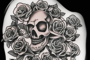 Skull ice cream come tattoo idea