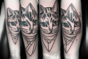 Cat head tattoo idea