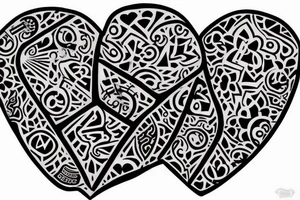 I want a tattoo that revolves around escape rooms.  Heart shaped pad lock, with three keys, add a little blood for effect.  it needs to be small 3 x3 or 2 x 2 tattoo idea
