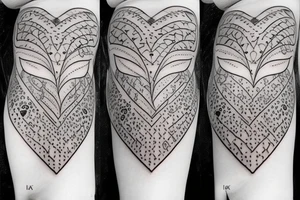 Heart shaped pad lock tattoo idea