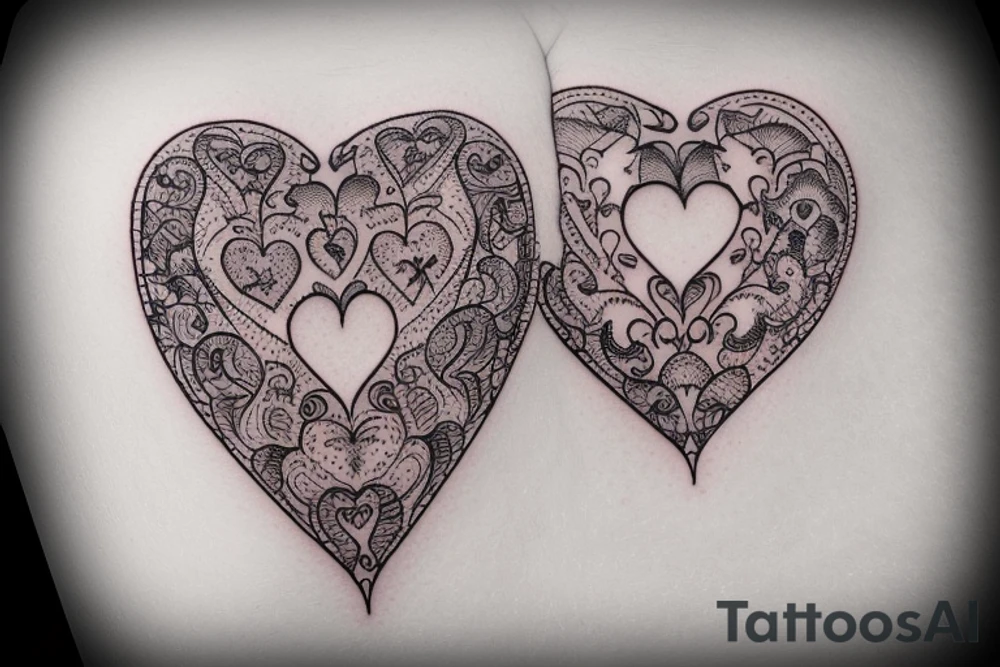 Heart shaped pad lock tattoo idea