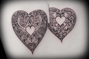 Heart shaped pad lock tattoo idea