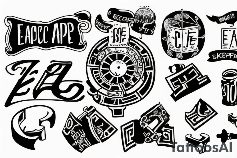 puzzle piece with the word escape tattoo idea