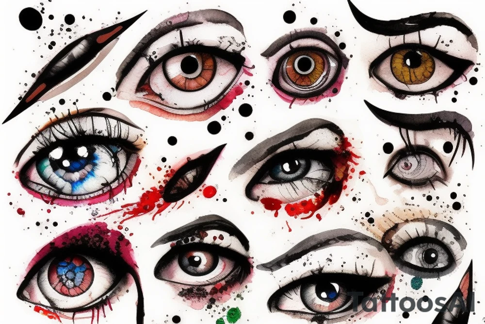 bloody eye tattoo idea