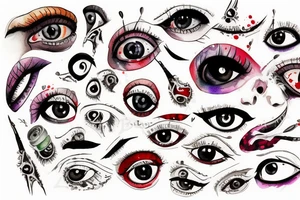 bloody eye tattoo idea