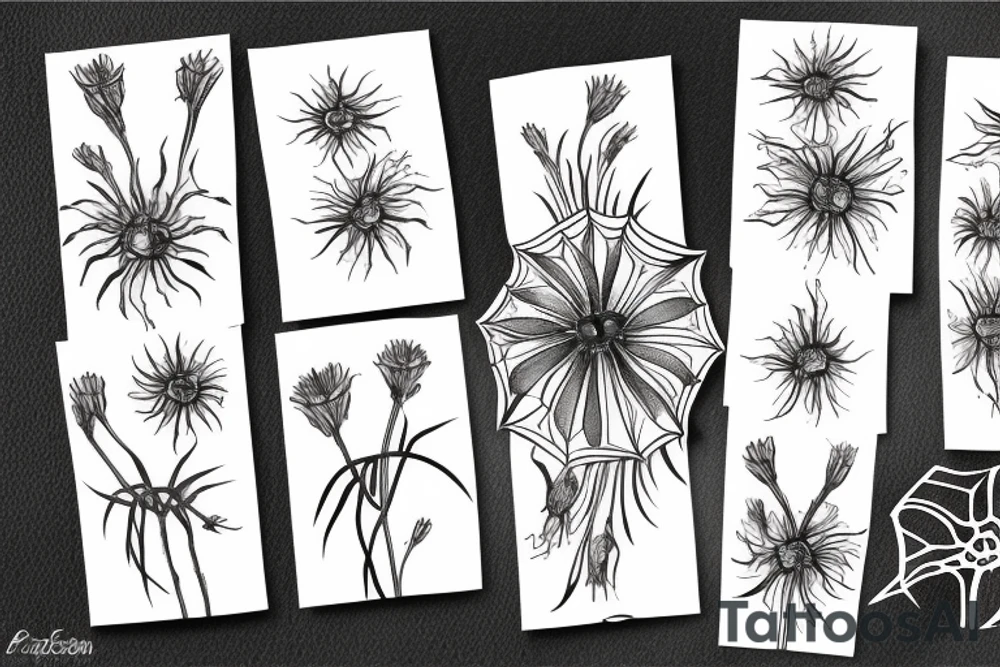 spider flower tattoo idea