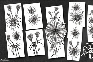 spider flower tattoo idea
