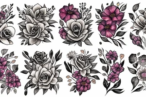 spiders flowers tattoo idea
