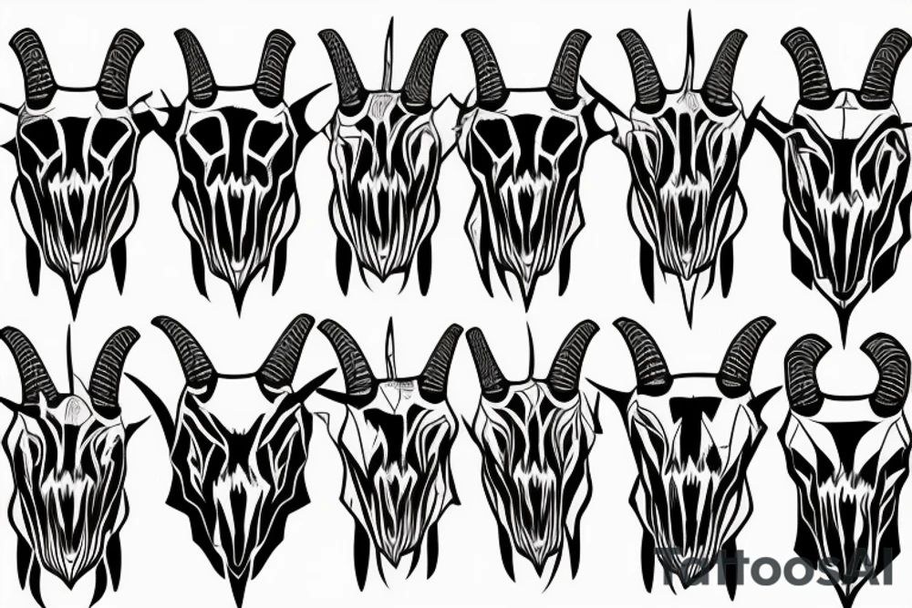 goat skull tattoo idea