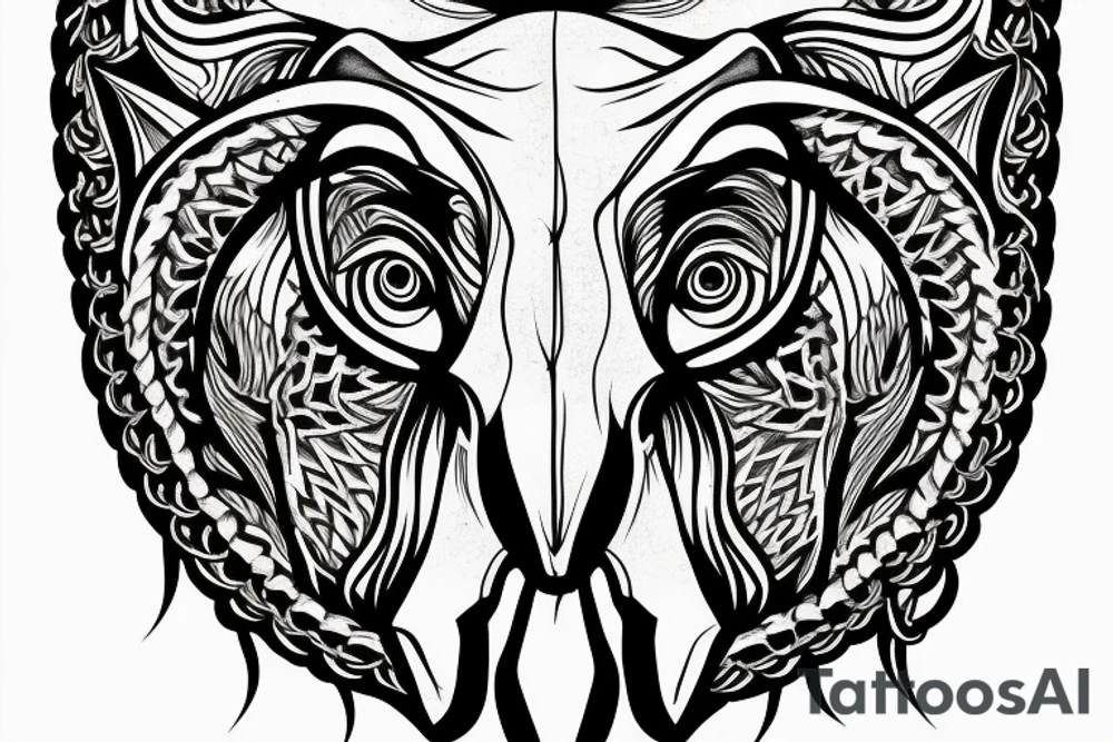 goat skull in front of sacred geometry background tattoo idea goat skull in front of sacred geometry background tattoo idea