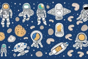 A blue astronaut exploring a planet made of mushrooms tattoo idea