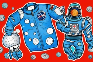 An astronaut wearing an all blue space suit exploring a planet made of mushrooms tattoo idea