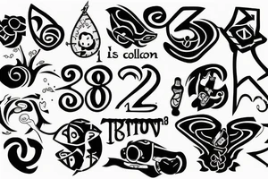 It is a tattoo for my son, he was born on 11.10.2022 at 08:46h tattoo idea