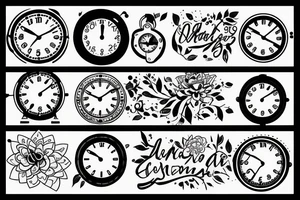 son, clock tattoo idea