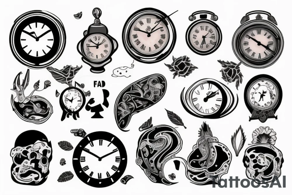 father son, clock 08:46h tattoo idea