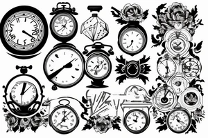 father son, clock 08:46h tattoo idea