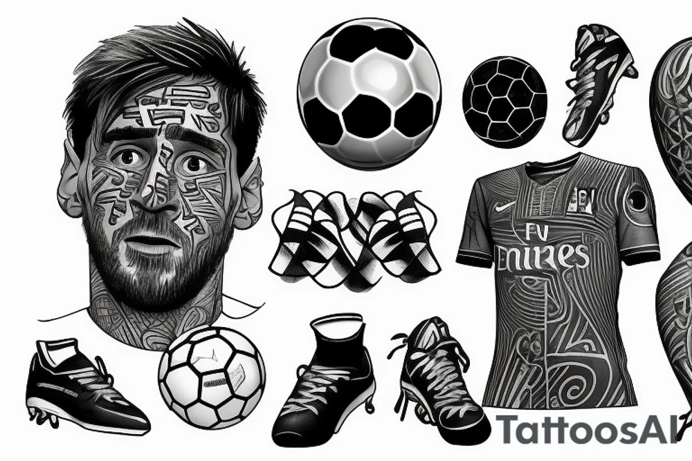 soccer, messi tattoo idea