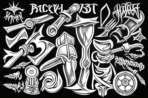 blacksmith hammer tattoo idea