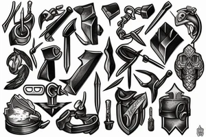 blacksmith hammer tattoo idea