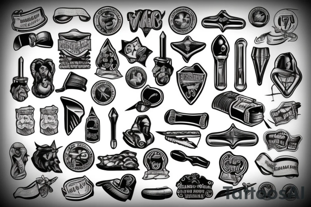classic hammer tattoo idea