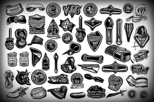 classic hammer tattoo idea