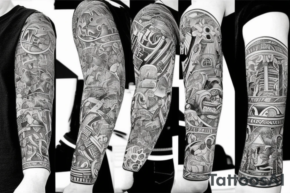 classic hammer tattoo idea
