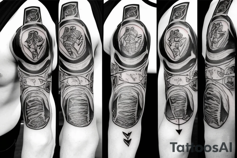 an hammer on an arm tattoo idea