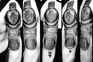 an hammer on an arm tattoo idea
