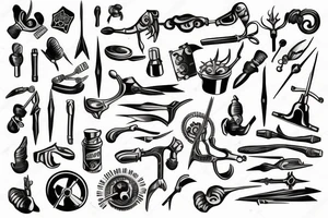 pincers tools on an arm tattoo idea