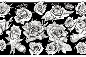 Saint Anthony and roses tattoo idea
