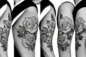 Saint Anthony with roses tattoo idea