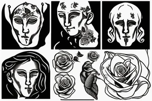 Saint Anthony with a single rose tattoo idea