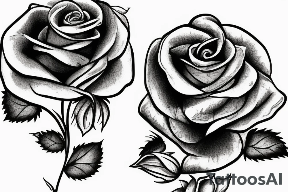 single rose tattoo idea