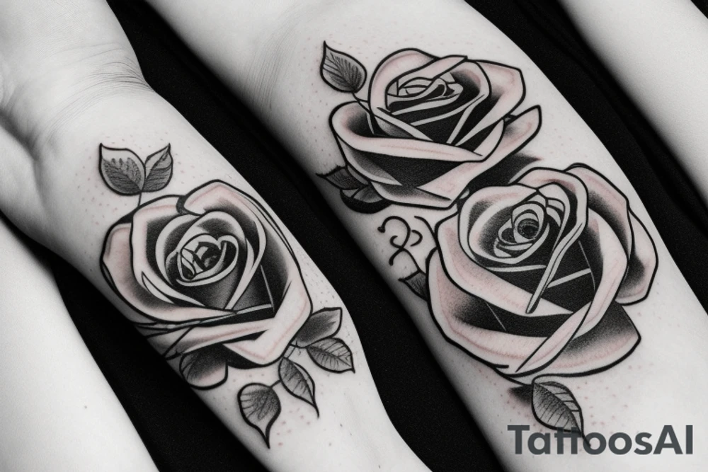 single rose tattoo idea