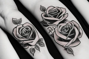 single rose tattoo idea