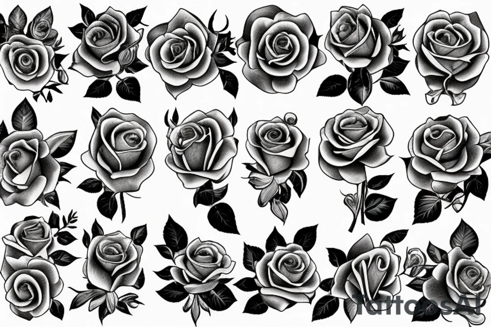 single rose tattoo idea