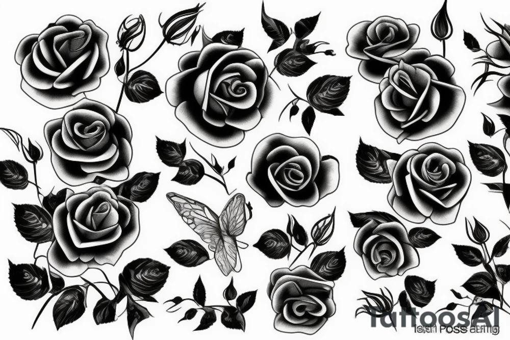 single rose tattoo idea