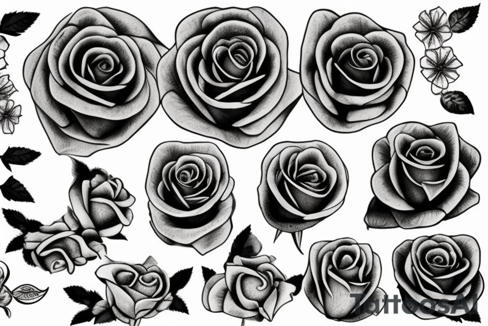 Small single rose tattoo idea