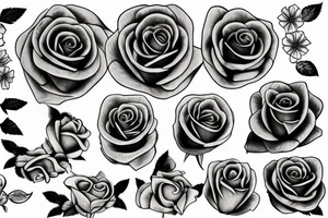 Small single rose tattoo idea