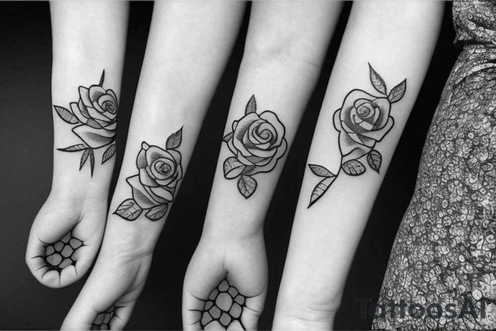 Small single rose tattoo idea