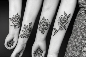 Small single rose tattoo idea