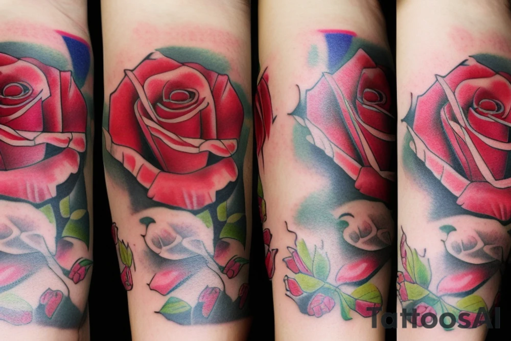 Roses guidance and hope tattoo idea