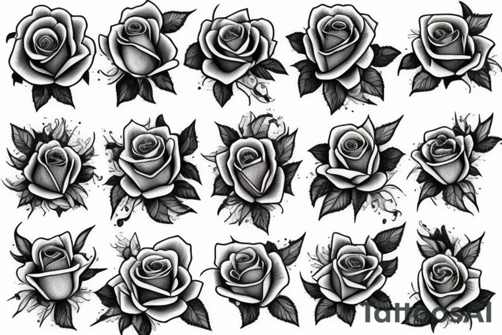 Roses guidance and hope tattoo idea